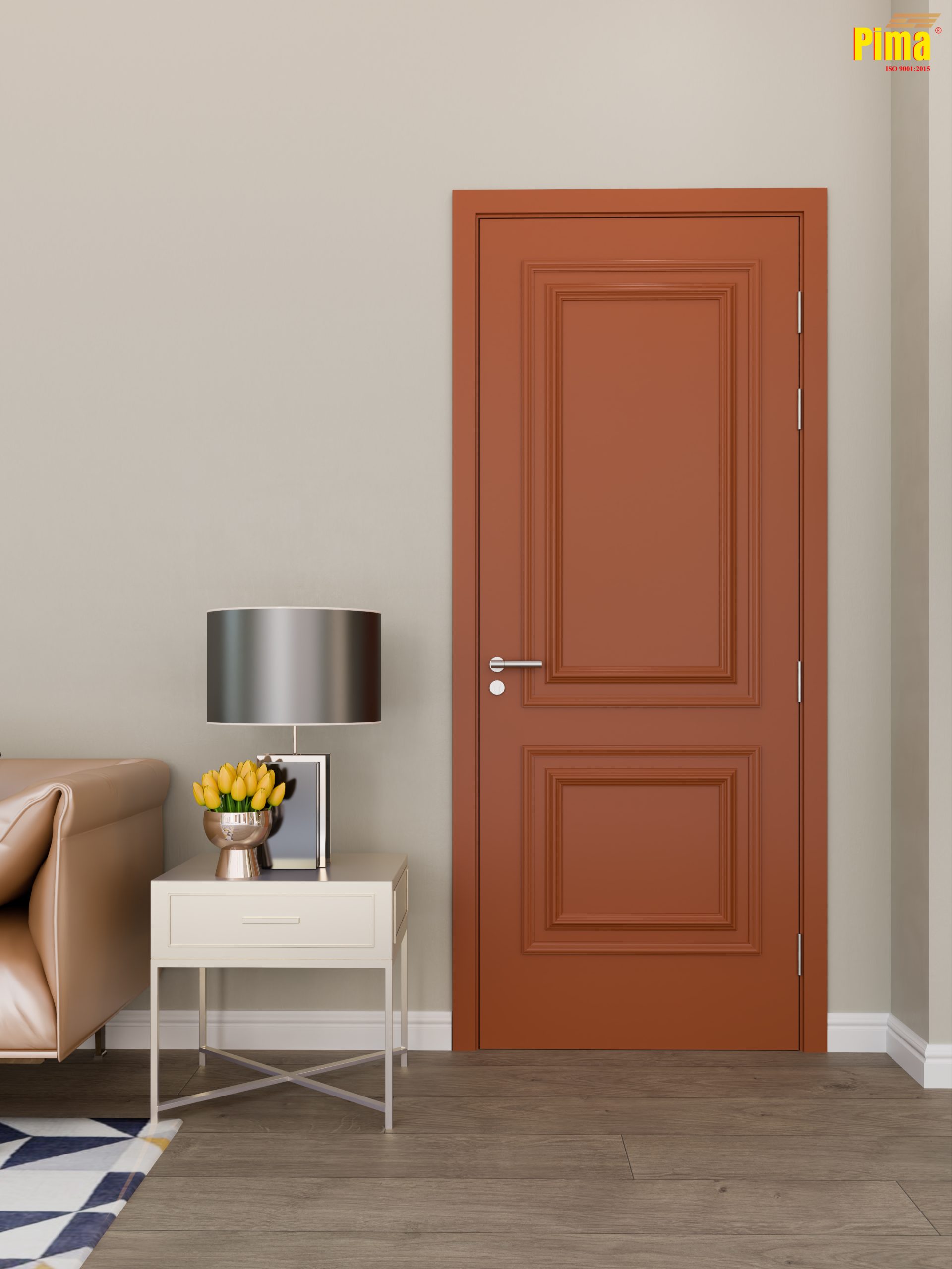 Cửa Composite phào chỉ nổi- S20