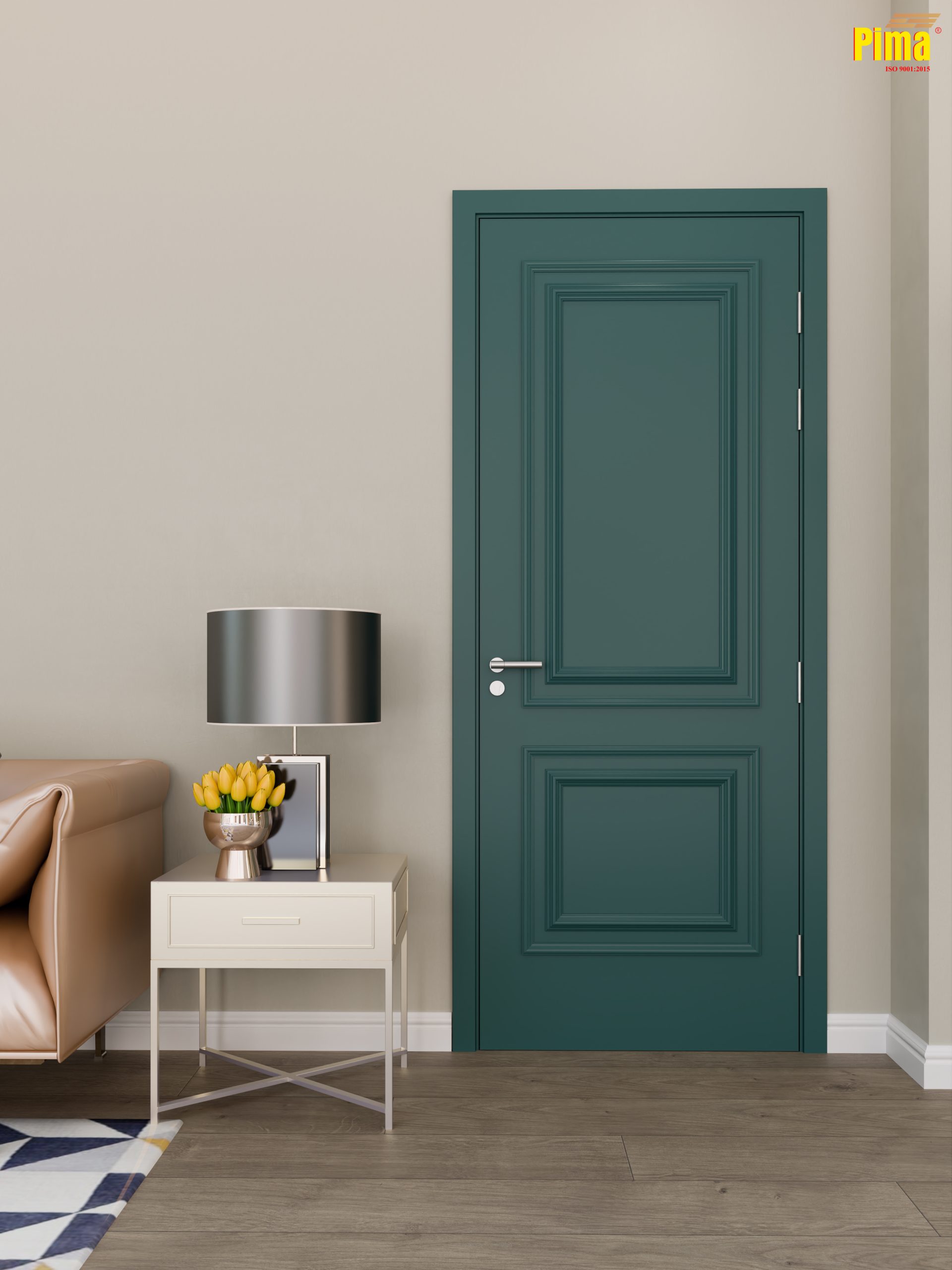 Cửa Composite phào chỉ nổi- S18